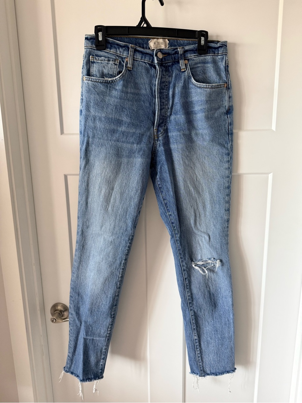 We the Free Distressed Classic Light Blue Women's Jeans - Straight Leg Size 30